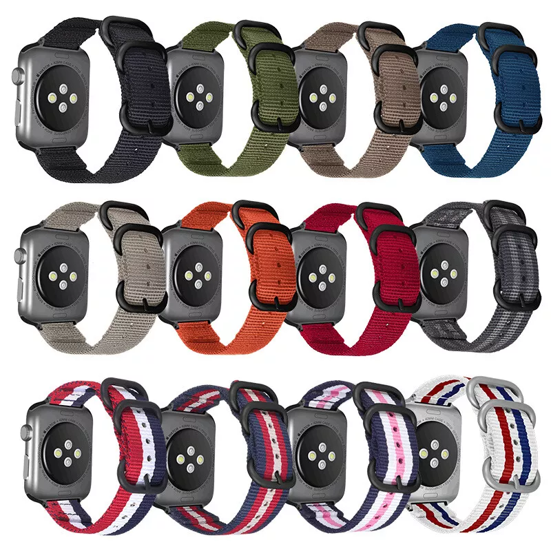 Upgrade your Apple iWatch with our durable, stylish nylon canvas strap. Buy 2, Get 1 Free!